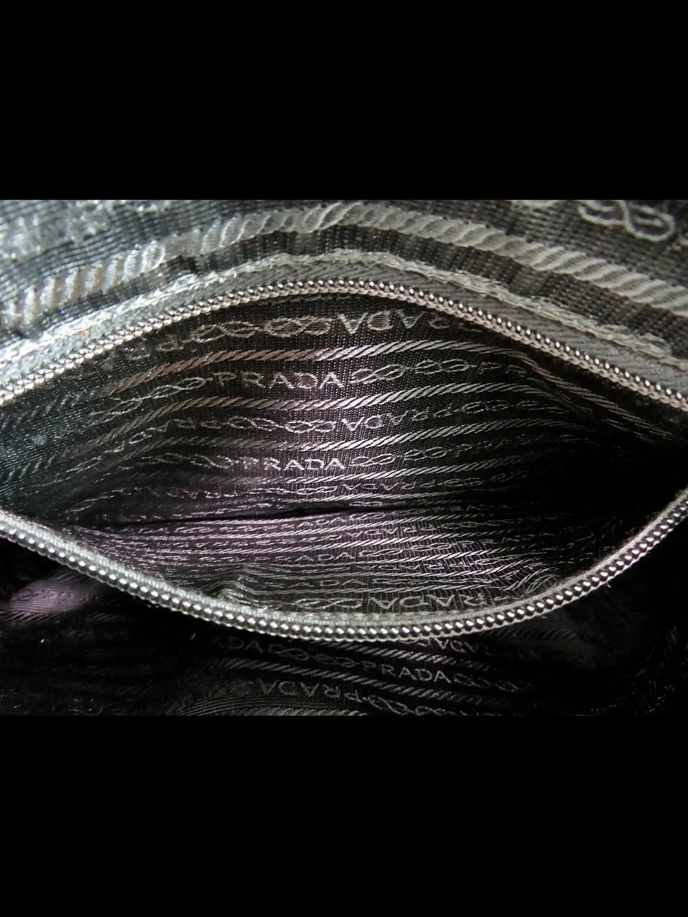 Prada Black Nylon Messenger Bag with Front Buckle